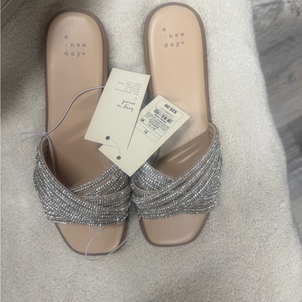 A New Day Sparkling Silver Sandals